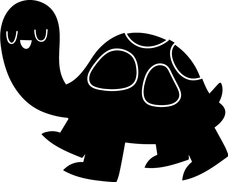 Tapete vinílico de animais tartaruga negra gigante - TenStickers