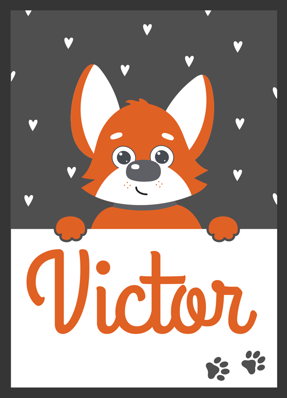 Tapete vinílico de animais pôster infantil de cachorro - TenStickers