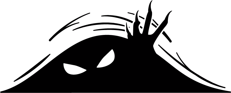 Tapete vinílico halloween monstro espreitando - TenStickers