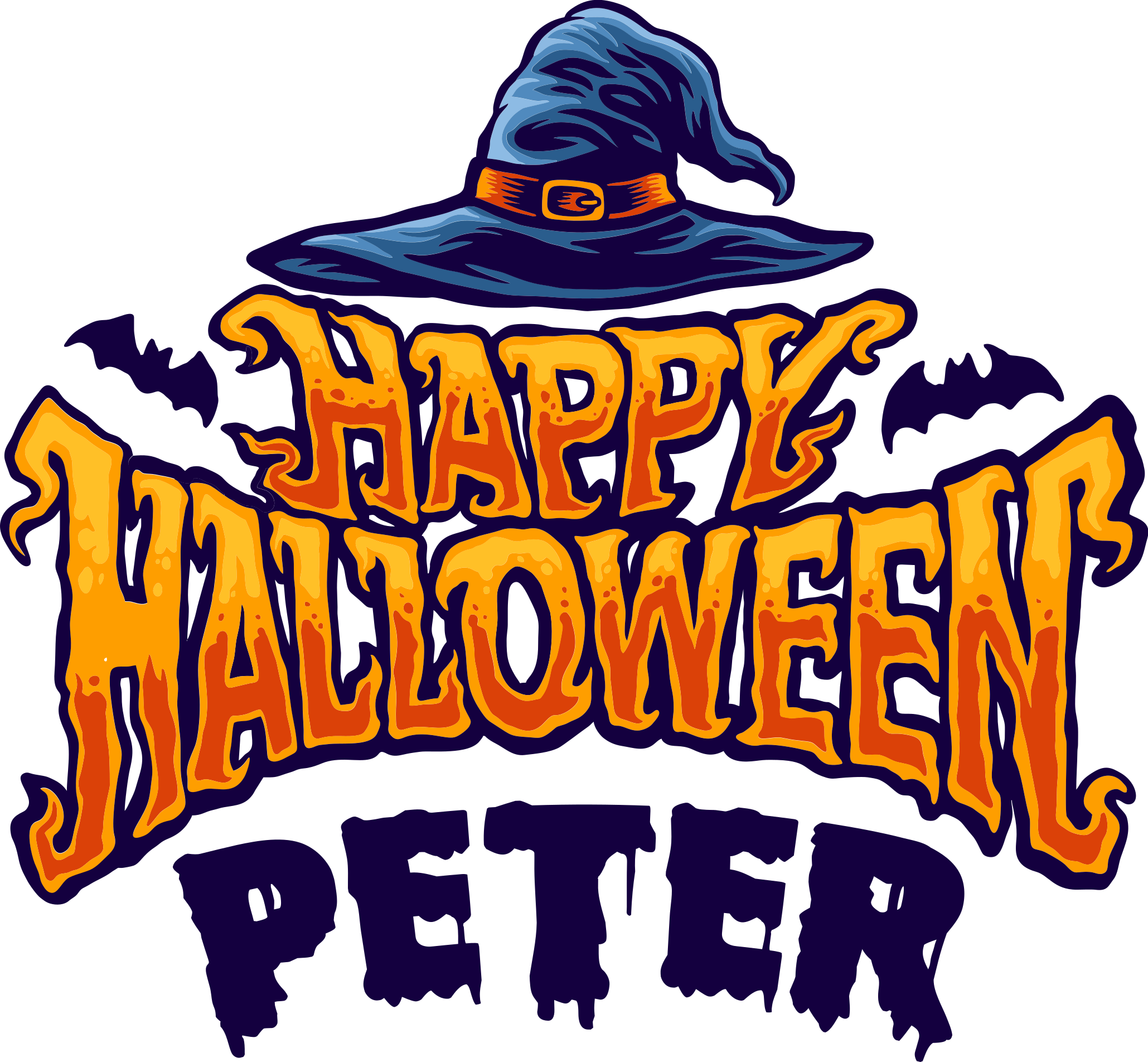 Tapete vinílico halloween feliz halloween personalizado - TenStickers