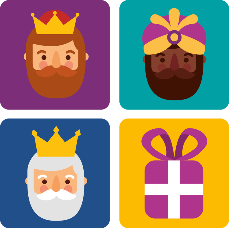 Tapete vinílico do natal pacote dos três reis - TenStickers