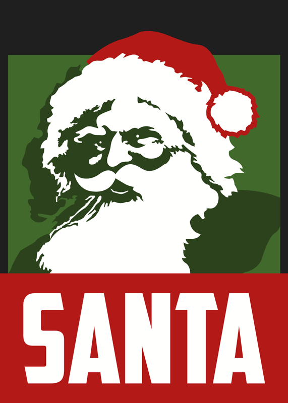 Tapete vinílico do natal papai noel realista - TenStickers