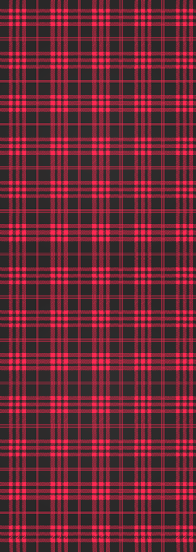 Tapete vinílico do natal padrão tartan para geladeira - TenStickers