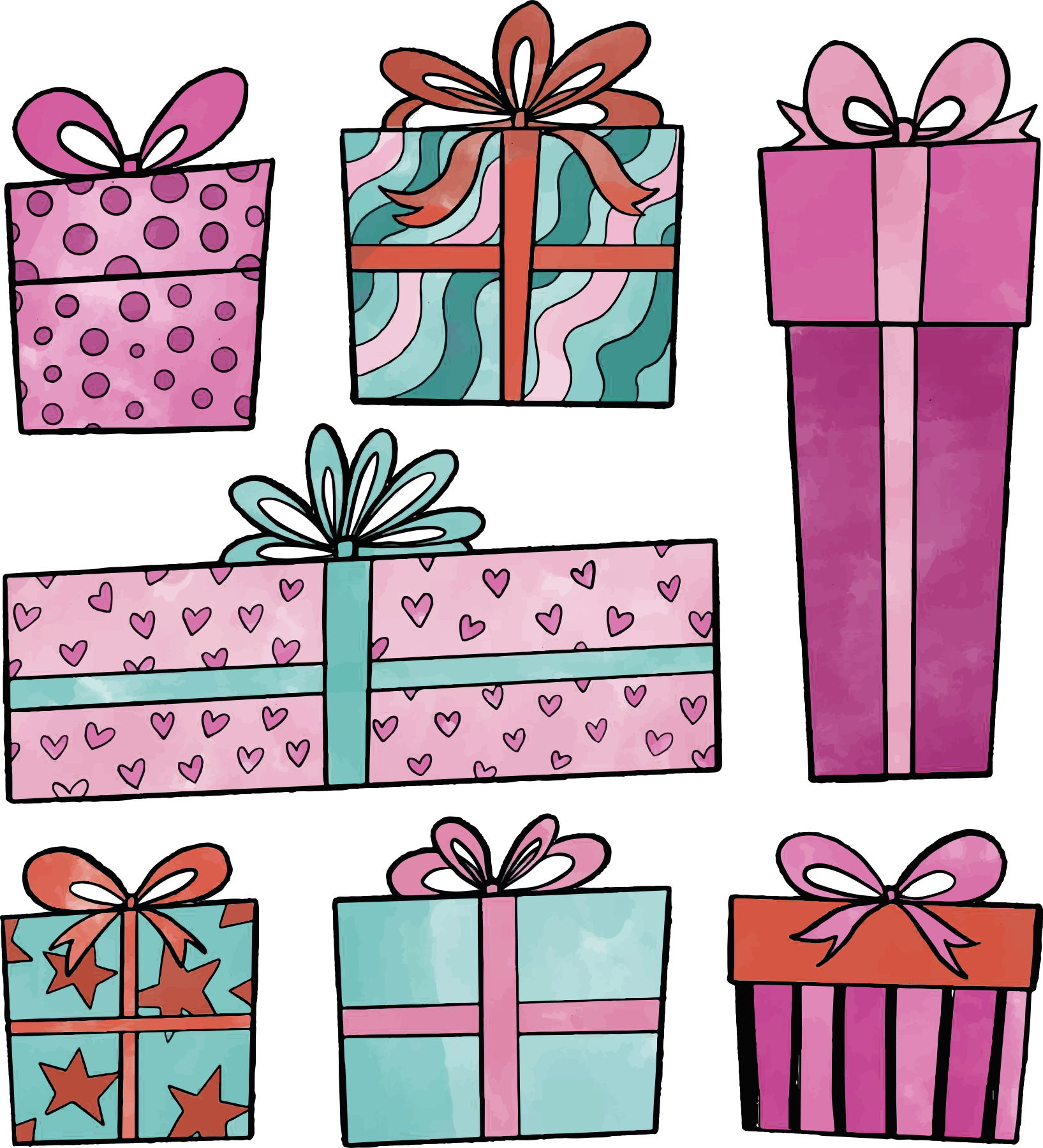 Tapete vinílico do natal conjunto de presente - TenStickers