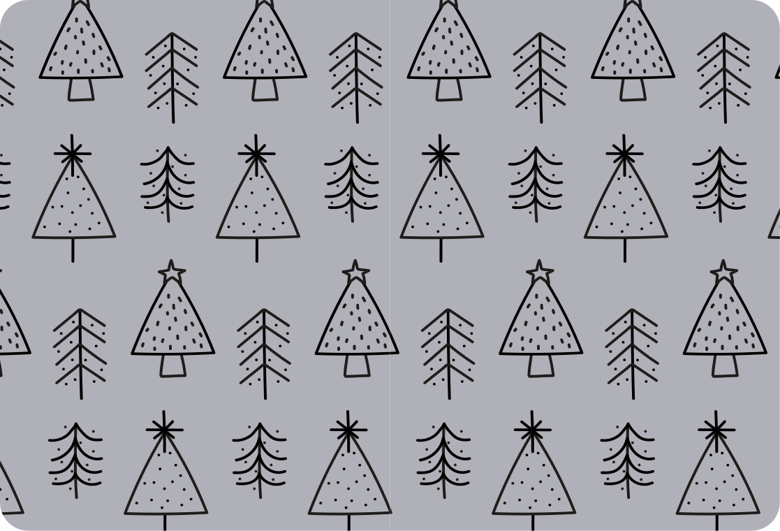 Tapete vinílico do natal com Árvores de natal estampadas - TenStickers