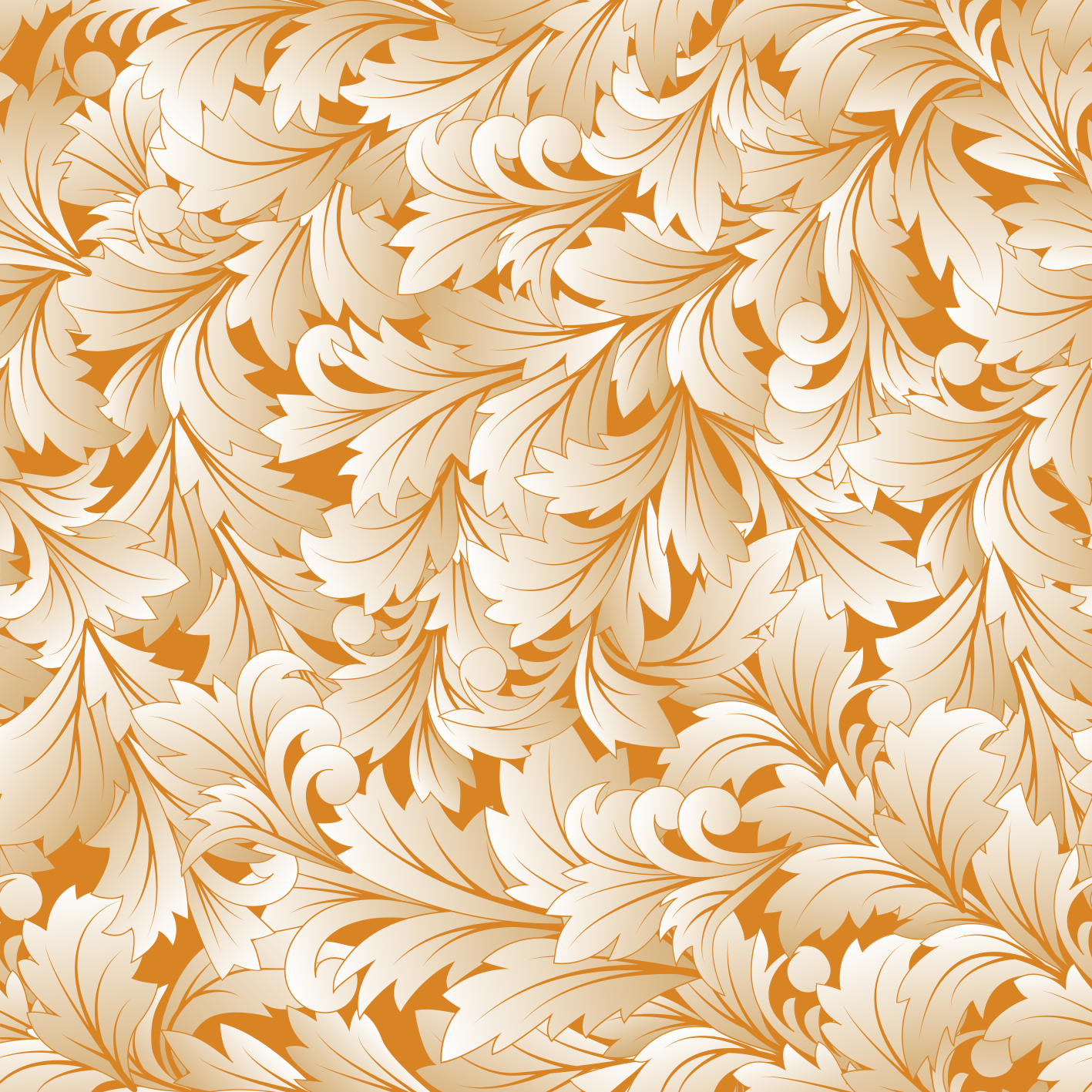 Tapete vinílico flores e plantas com padrão floral elegante - TenStickers