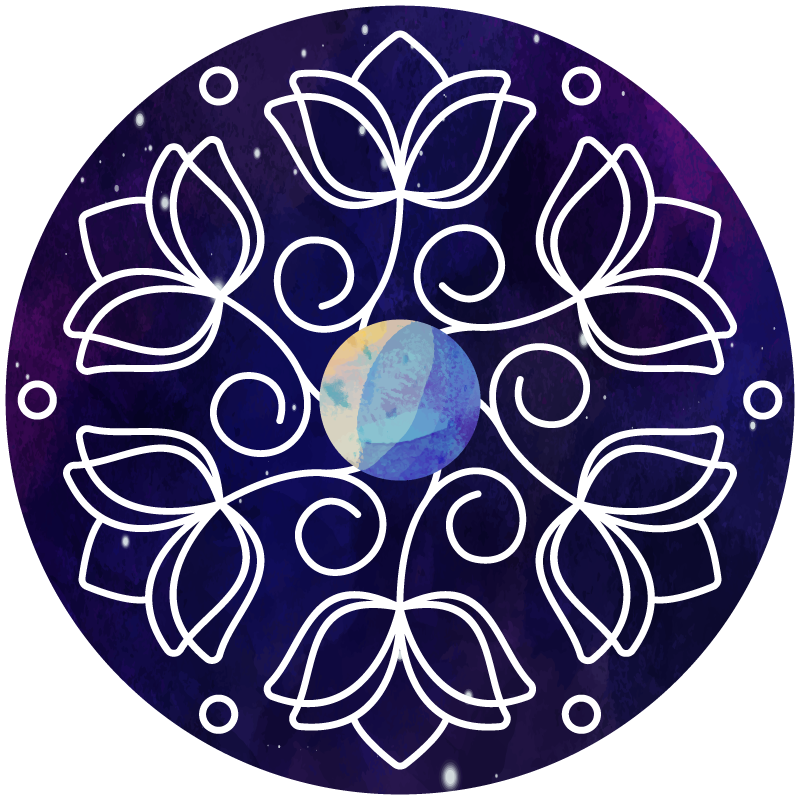 Tapete vinílico flores e plantas padrão lótus - TenStickers