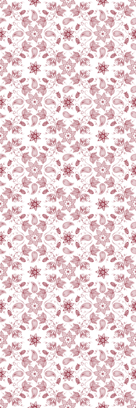 Tapete vinílico flores e plantas painel de padrão floral - TenStickers