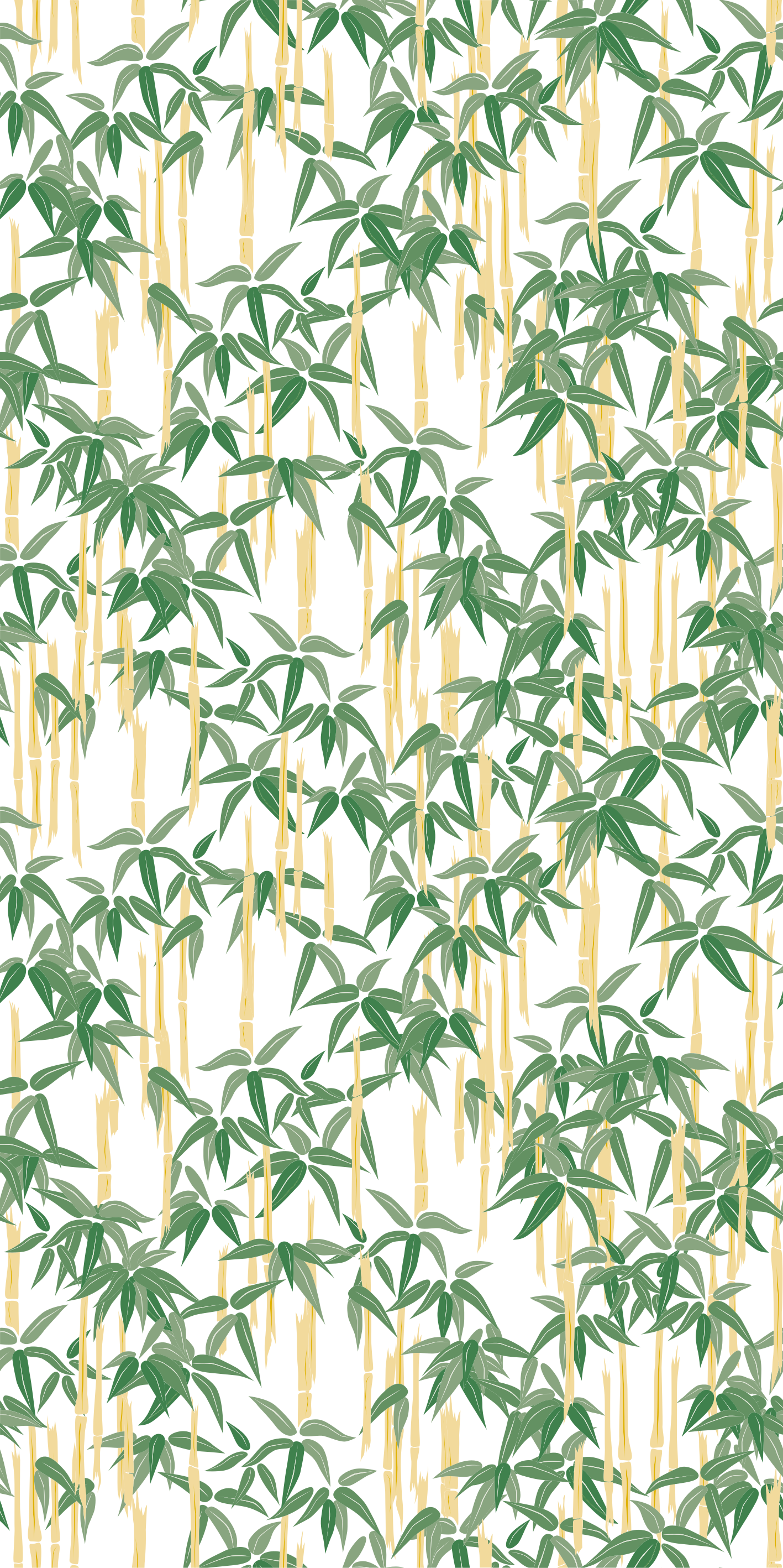 Tapete vinílico flores e plantas ramos de bambu para janela - TenStickers