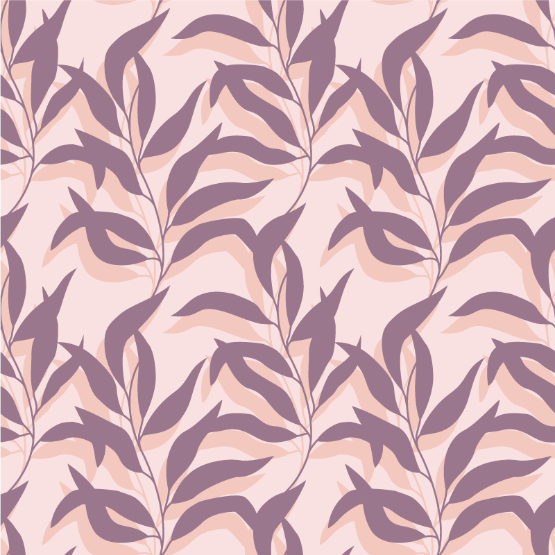 Tapete vinílico flores e plantas palma tropical rosa - TenStickers