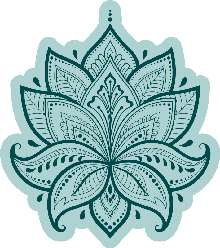 Tapete vinílico flores e plantas loto em crescimento - TenStickers