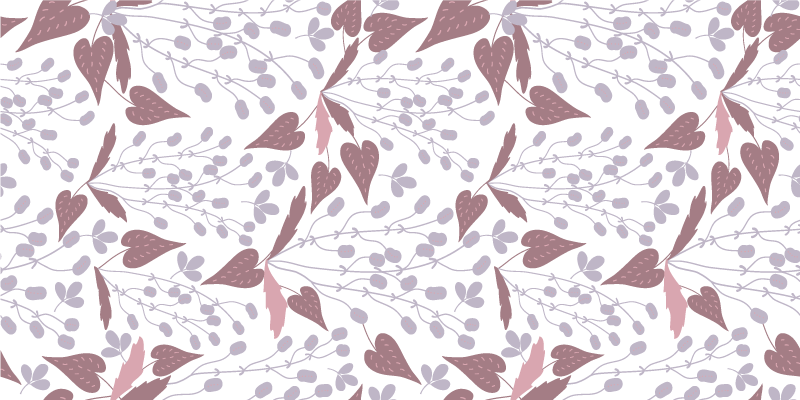 Tapete vinílico flores e plantas padrão floral vintage - TenStickers