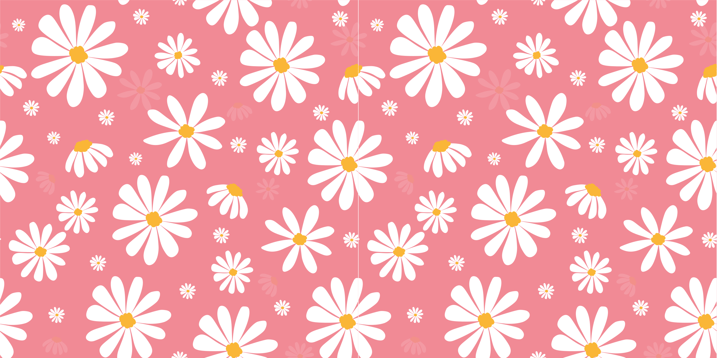 Tapete vinílico flores e plantas margaridas vintage - TenStickers