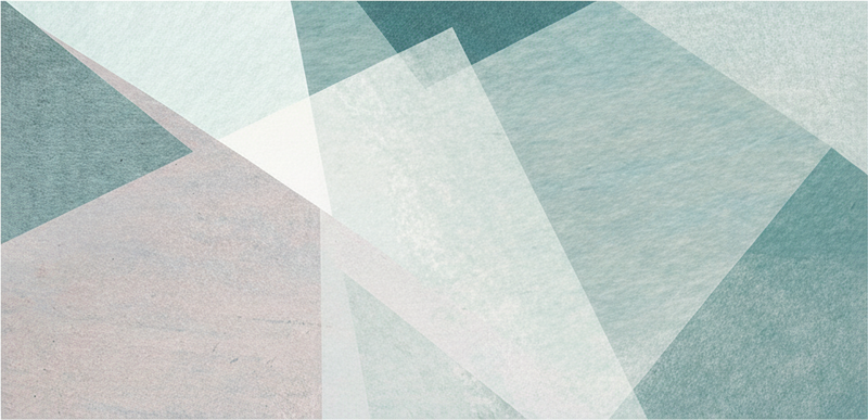 Tapete vinílico geométricas sobreposições em verde água - TenStickers