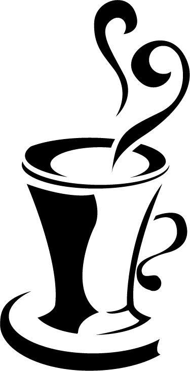 Tapete vinílico cozinha café com coração - TenStickers