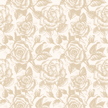 Tapete vinílico para sala de jantar rosas vintage bege - TenStickers