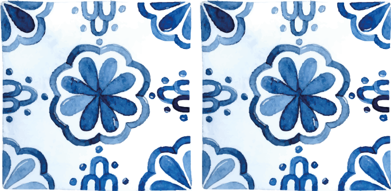 Tapete vinílico para sala de jantar com padrões florais - TenStickers