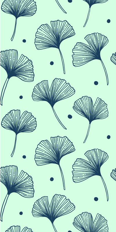 Tapete vinílico cozinha com estampa floral azul - TenStickers