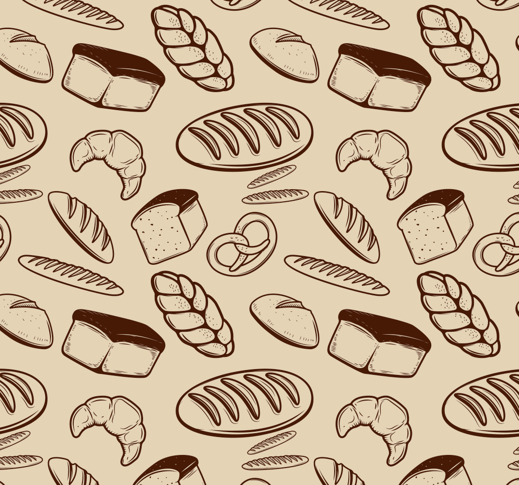 Tapete vinílico cozinha padaria sem emendas - TenStickers
