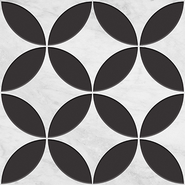 Tapete vinílico casa de banho azulejos florais hidráulicos - TenStickers