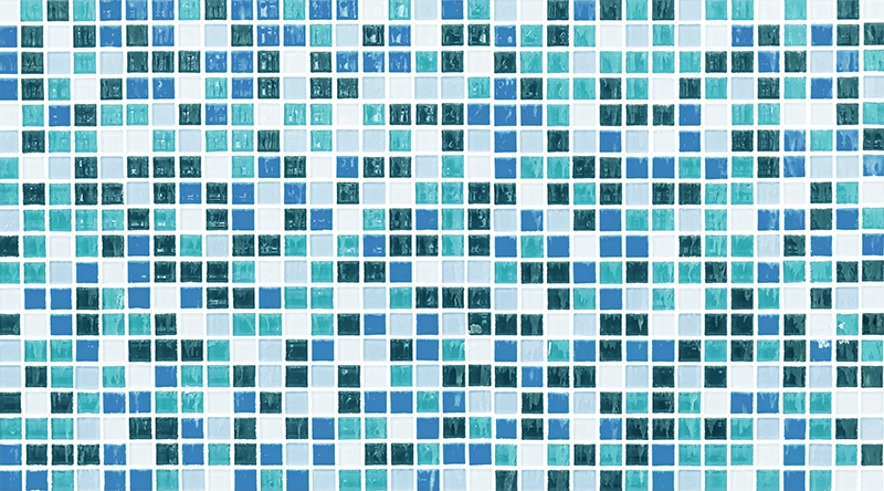 Tapete vinílico casa de banho mosaico azul - TenStickers