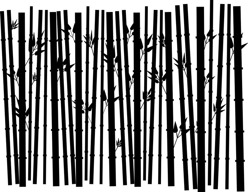 Tapete vinílico casa de banho plantas de bambu - TenStickers