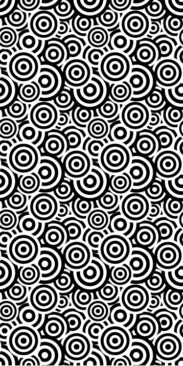 Tapete vinílico casa de banho padrão circular - TenStickers