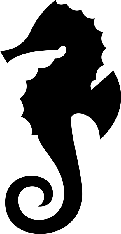 Tapete vinílico casa de banho pacote cavalo marinho - TenStickers