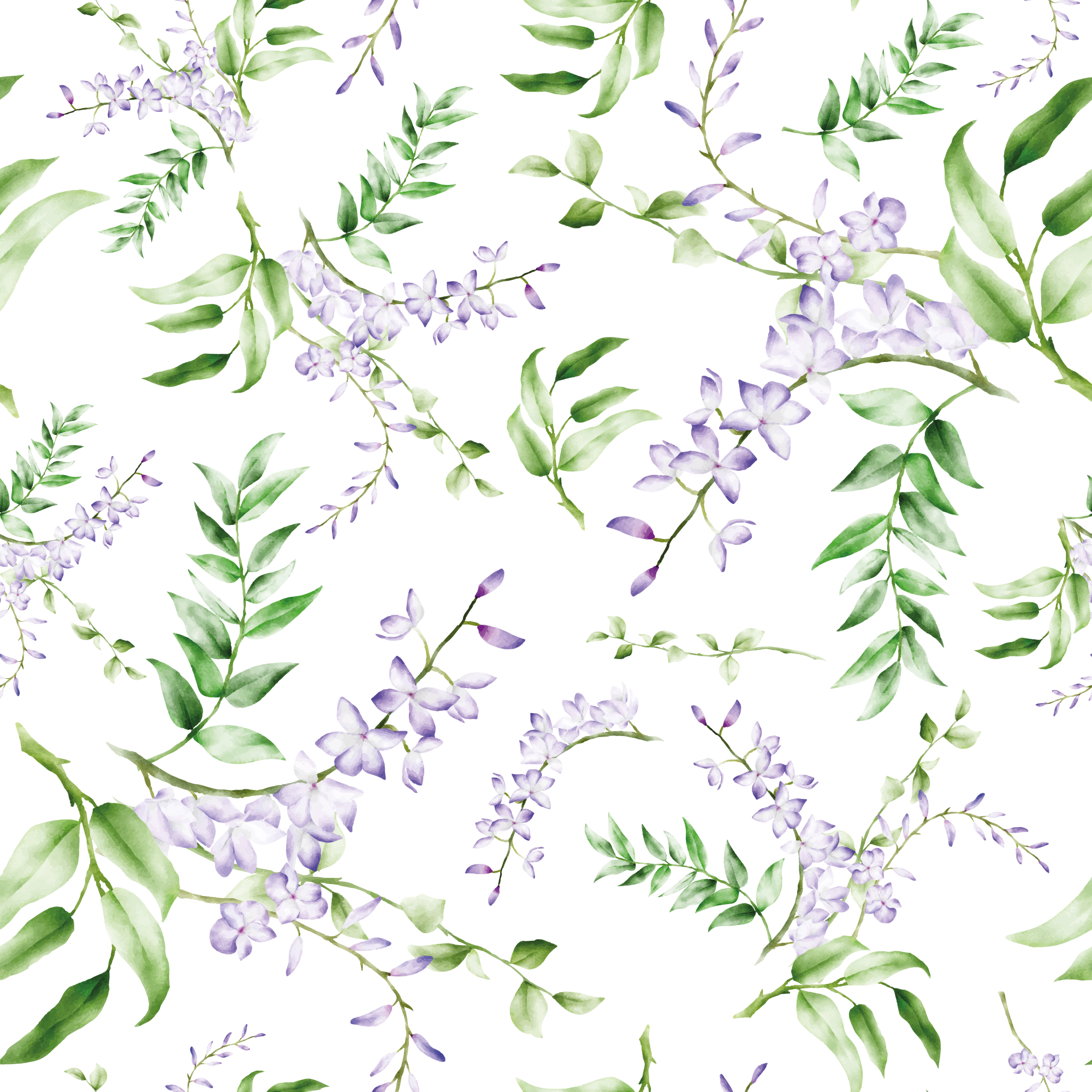 Tapete vinílico flores e plantas lavanda para janela - TenStickers