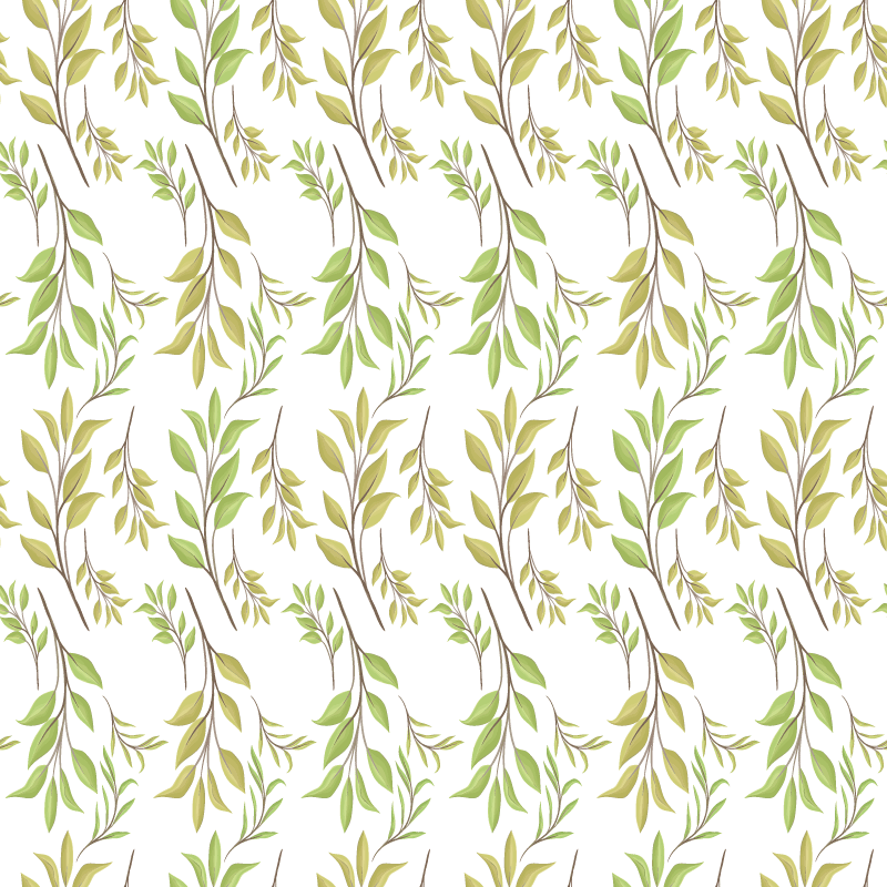 Tapete vinílico flores e plantas em motivo verde luxuoso - TenStickers