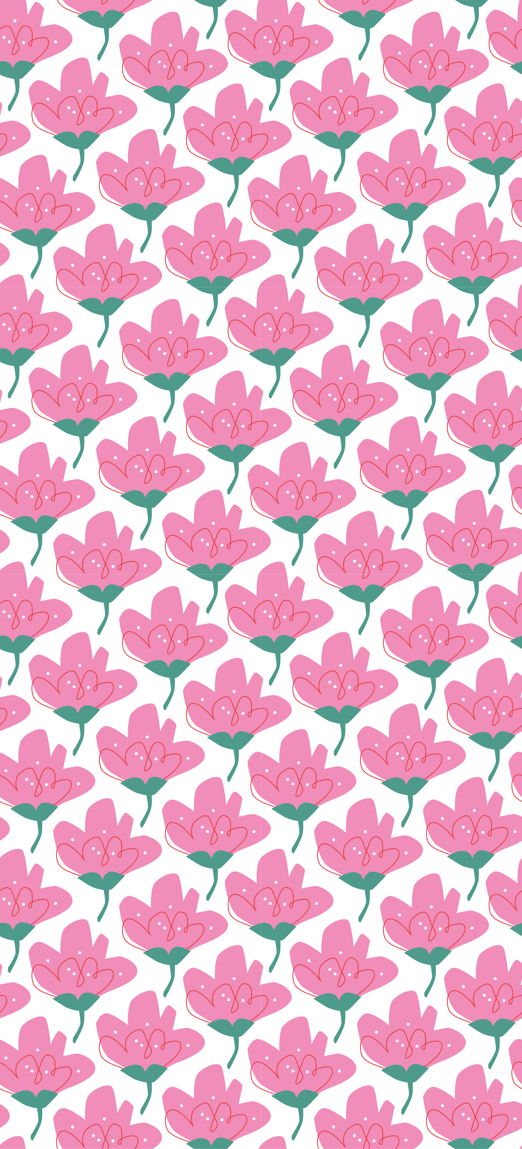 Tapete vinílico quarto flores rosas - TenStickers