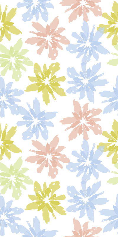 Tapete vinílico quarto e adesivo floral para janela - TenStickers