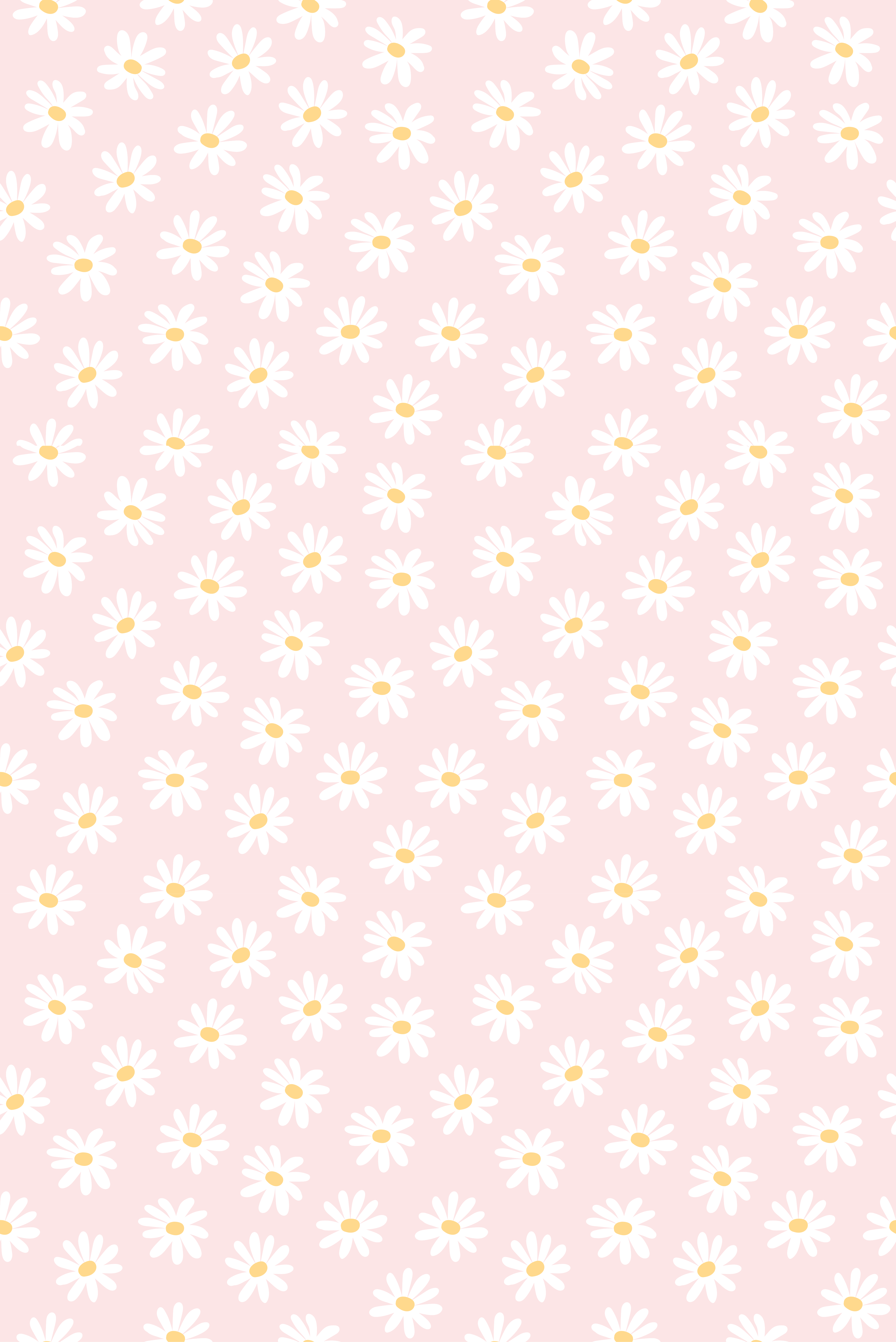 Tapete vinílico quarto com padrão de flores margarida - TenStickers