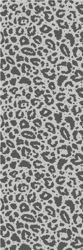Tapete vinílico estampa de animal leopardo cinza clássico - TenStickers