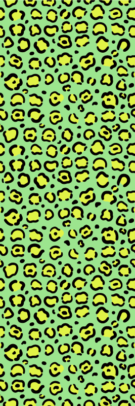 Tapete vinílico estampa de animal leopardo colorido pistache - TenStickers