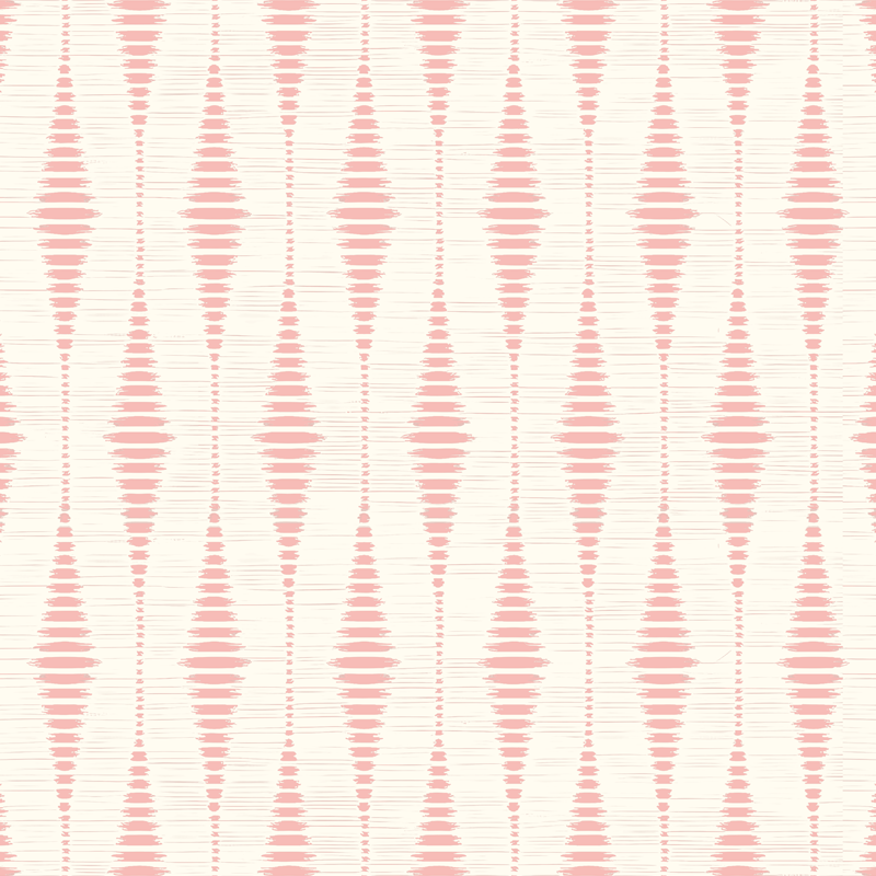 Tapete vinílico geométricas rosa pastel ikat - TenStickers