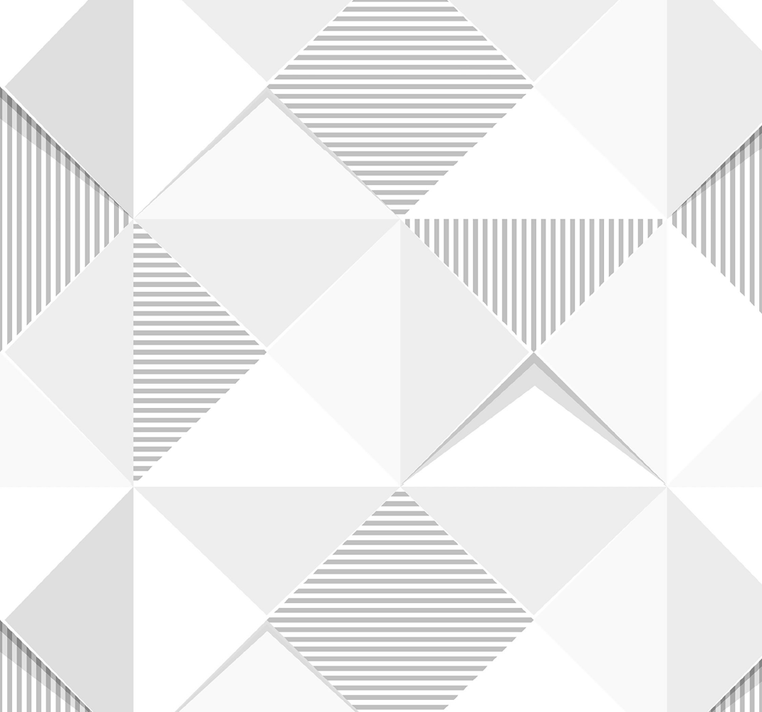 Tapete vinílico geométricas quadrados brancos 3d - TenStickers