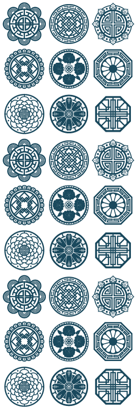 Tapete vinílico geométricas formas coreanas - TenStickers