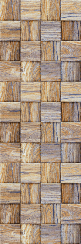 Tapete vinílico geométricas mosaico imitação madeira anos 80 - TenStickers