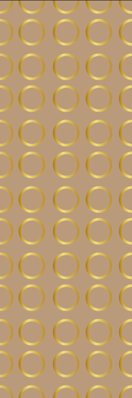 Tapete vinílico geométricas círculos dourados - TenStickers