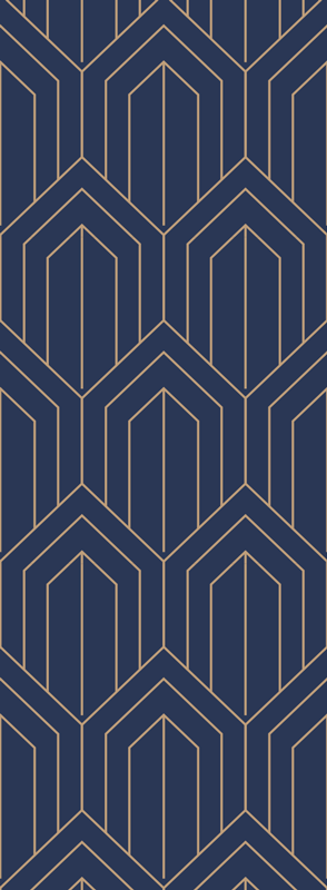 Tapete vinílico geométricas 'kayla metálico' - TenStickers