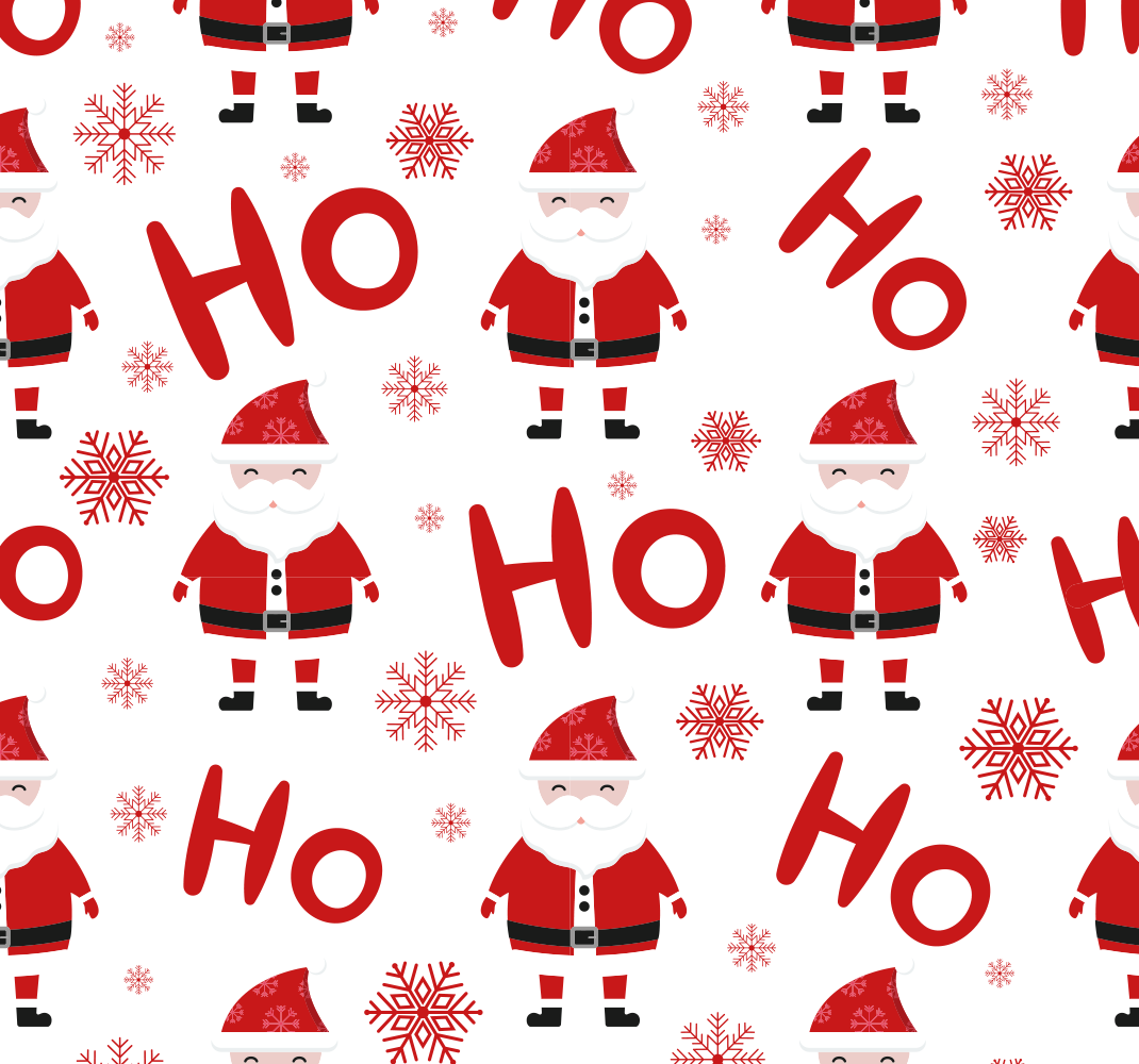 Tapete vinílico do natal com estampa do papai noel e hohoho - TenStickers