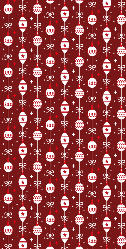 Tapete vinílico do natal com bolas de natal - TenStickers
