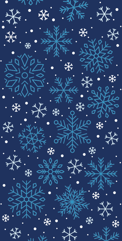 Tapete vinílico do natal flocos de neve - TenStickers
