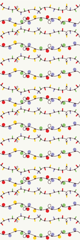 Tapete vinílico do natal luzes de natal coloridas - TenStickers