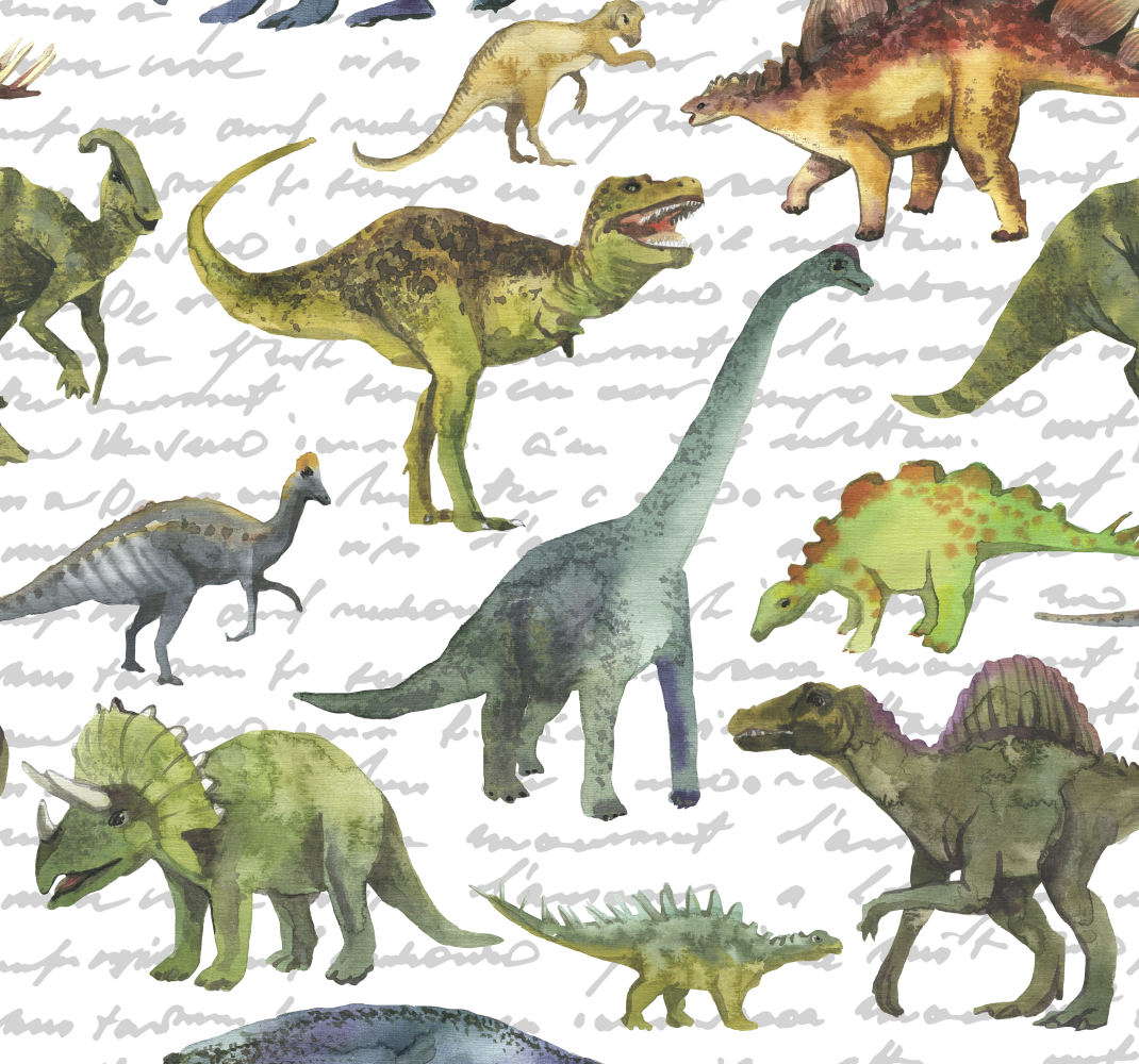 Tapete vinílico quarto dinossauros realistas - TenStickers