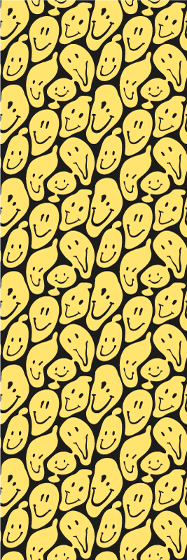 Tapete vinílico quarto com rostos sorridentes em graffiti - TenStickers
