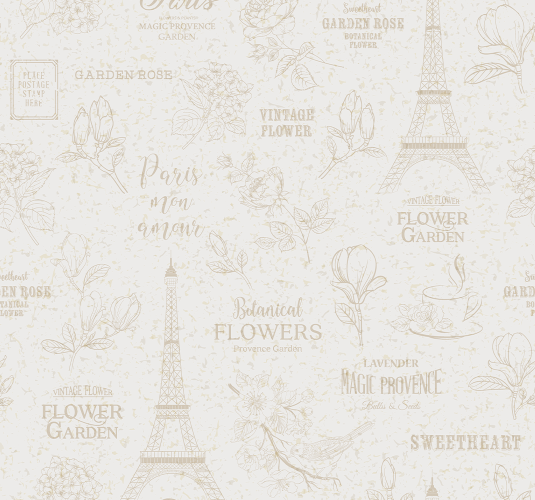 Tapete vinílico quarto estilo paris - TenStickers