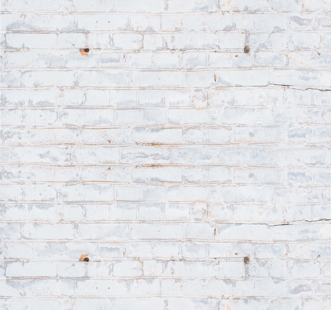 Tapete vinílico quarto padrão de tijolo branco desgastado - TenStickers