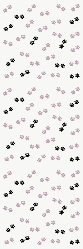 Tapete vinílico quarto marcas de patas de gato - TenStickers